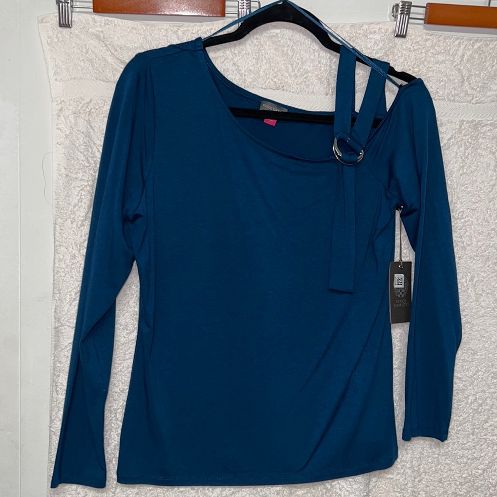 Brand New Vince Camuto Sexy Stappy Off Shoulder Long Longsleeve Dark Teal Medium